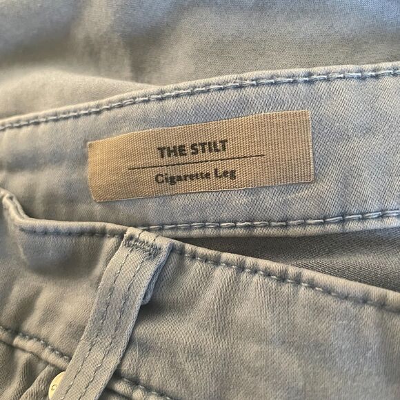 AG Adriano Goldschmied The Stilt Cigarette Pants 30R Cool Light Blue Straight - Picture 7 of 10